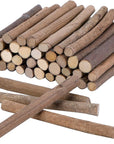 60 Pack 4 Inch Long 0.3-0.5 Inch in Diameter Wood Log Sticks Natural Twigs Sticks Wood Craft Sticks for DIY Crafts Photo Props, School Projects, Festival Decoration