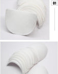4 PCS Shoulder Pads Costume Foam Polyester Pads Breathable Sponge Pads Reusable Removable for Women Clothing Men Blazer Suit Coat Sewing, White