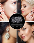 50Pcs Earring Backings, Clear Disc Pads to Stabilize Earrings Plastic Disc Pads Stabilizer Plastic Discs for Earring Backs and Jewelry Crafts Earring Backs Stopper Earlobe Support Patches