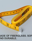 120 Inches/300Cm Soft Tape Measure, Pocket Measuring Tape for Sewing Tailor Cloth Body Measurement, Yellow 2-Pack