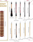 12 Pieces Chinese Calligraphy Brushes Painting Writing Brushes Watercolor Brushes Set Kanji Japanese Sumi Painting Drawing Brushes Kanji Art Brushes with Roll-Up Brush Holder