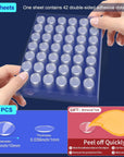 504 Pcs Clear Removable Adhesive Dots, Glue Point Dots for Crafts Balloons Poster, Double Sided Sticky round Dots (0.39 Inch)