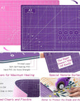 Rotary Cutter Set,Sewing Quilting Supplies,45Mm Fabric Cutters,A3 Cutting Mat for Sewing,Acrylic Rulers,Scissors,Exacto Knife,Clips,Beginners Sewing Accessories,Fabric Cutter Kit