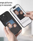 Snapframe E-Ink Phone Case, 2024 New Smart NFC Transmission Phone Case,Smart Photo Rear Projection DIY Phone Case,Personalize Your Phone Anytime Anywhere (Grey, for iPhone 14promax)