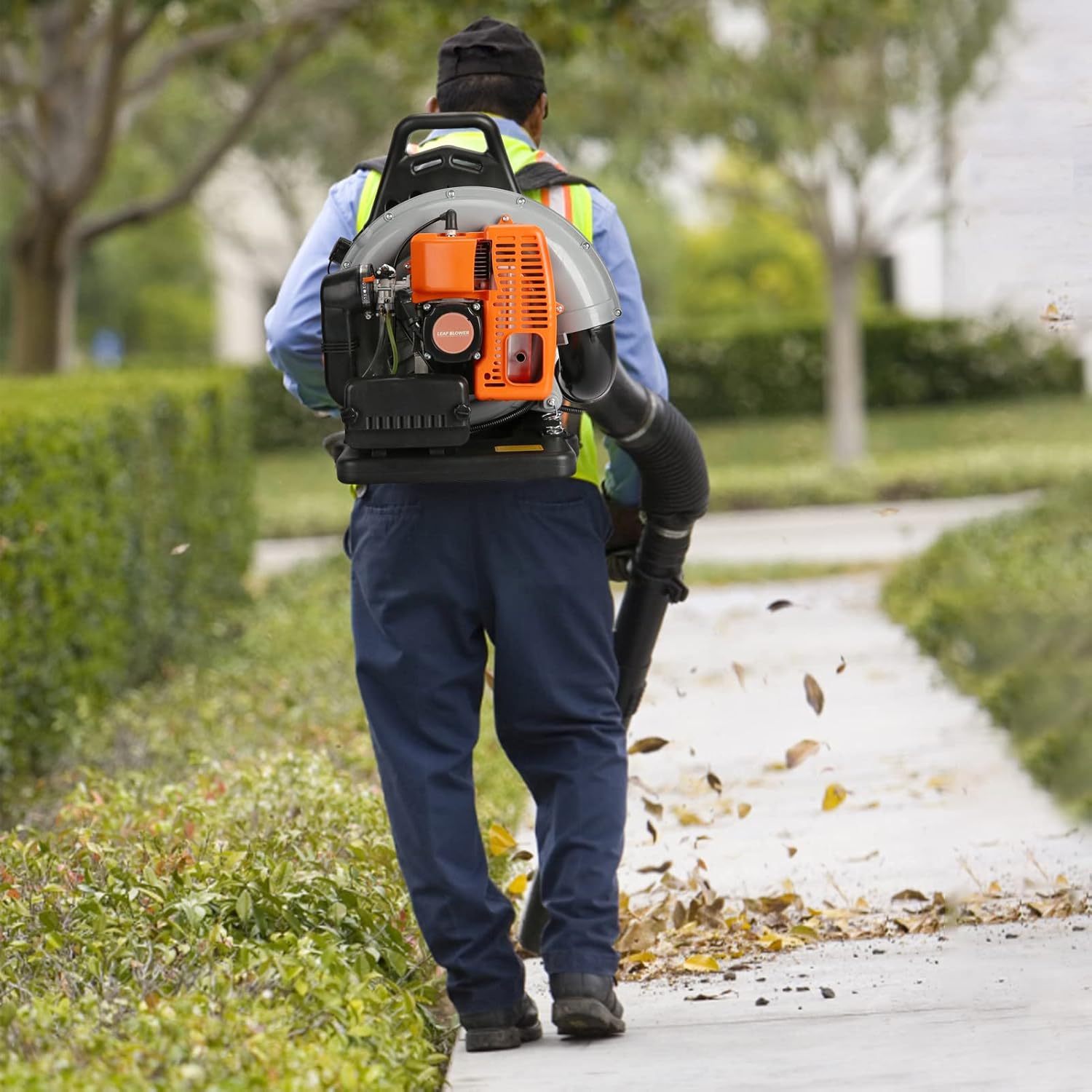 Powerful Gas Leaf Blower – 63-CC 3-HP Backpack Blower for Lawn Care