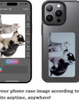 Smart Photo Rear Projection DIY Phone Case Customizable E-Ink Phone Case Instantly Display Photos On The Ink Screen Back Cover Personalize Your Phone Anytime Anywhere (Black, for iPhone14 Pro)