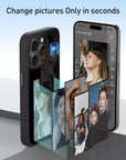 Snapframe E-Ink Phone Case, 2024 New Smart NFC Transmission Phone Case,Smart Photo Rear Projection DIY Phone Case,Personalize Your Phone Anytime Anywhere (Grey, for iPhone 14promax)