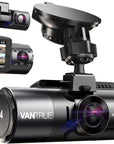 VANTRUE N4 3 Channel Dash Cam, 4K+1080P Dual Channel, 1440P+1080P+1080P Front Inside Rear Three Way Triple Car Dash Camera, IR Night Vision, Capacitor, 24 Hours Parking Mode, Support 256GB Max