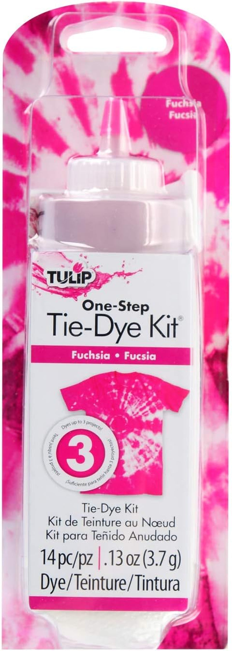 One-Step Tie-Dye Kit  Fabric Dye Open Stock 21544 Fdy Opstk Fuchsia 3/36, as Detailed