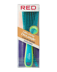 Red by Kiss Glide & Define Non-Slip Detangling Brush for Natural Hair Scalp Care Hair (Travel size) Heat Resistant Bristles Works Well with Blow Dryer