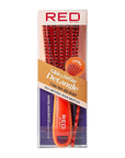 Red by Kiss Glide & Define Non-Slip Detangling Brush for Natural Hair Scalp Care Hair (Travel size) Heat Resistant Bristles Works Well with Blow Dryer