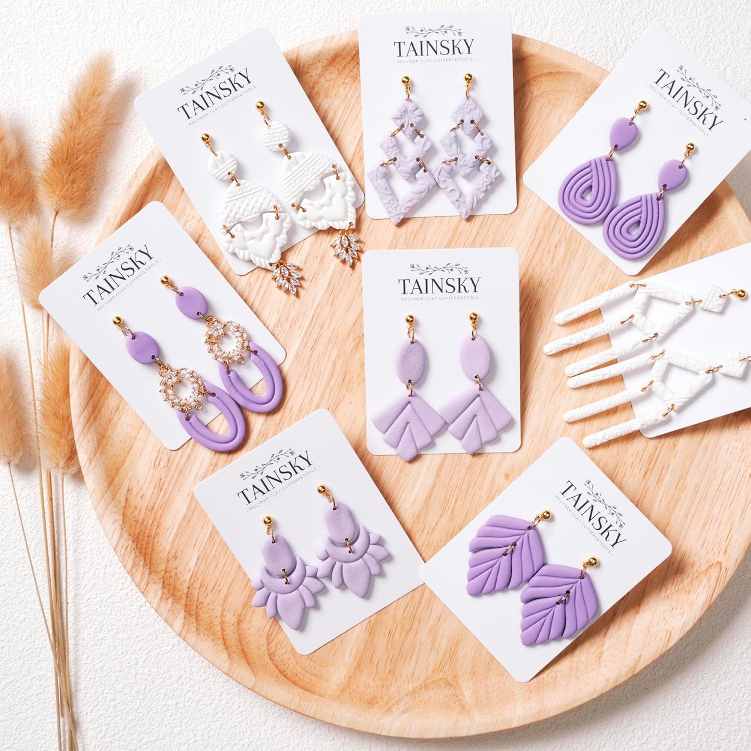 Polymer Clay Cutters, Set of 19 Shapes Boho Clay Cutters for Polymer Clay Jewelry, Organic Clay Earrings Cutters, Polymer Clay Cutters for Polymer Clay Jewelry Making