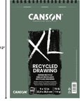 XL Series Recycled Drawing Paper Pad, Top Wire Bound, 70 Pound, 9 X 12 Inch, 60 Sheets