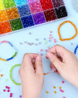 3080Pcs Crystal Beads,Rainbow Acrylic Beads Faceted 6Mm 28 Colors Bicone Colorful Spacers Bulk for Bracelet Necklace Jewelry Making DIY Craft