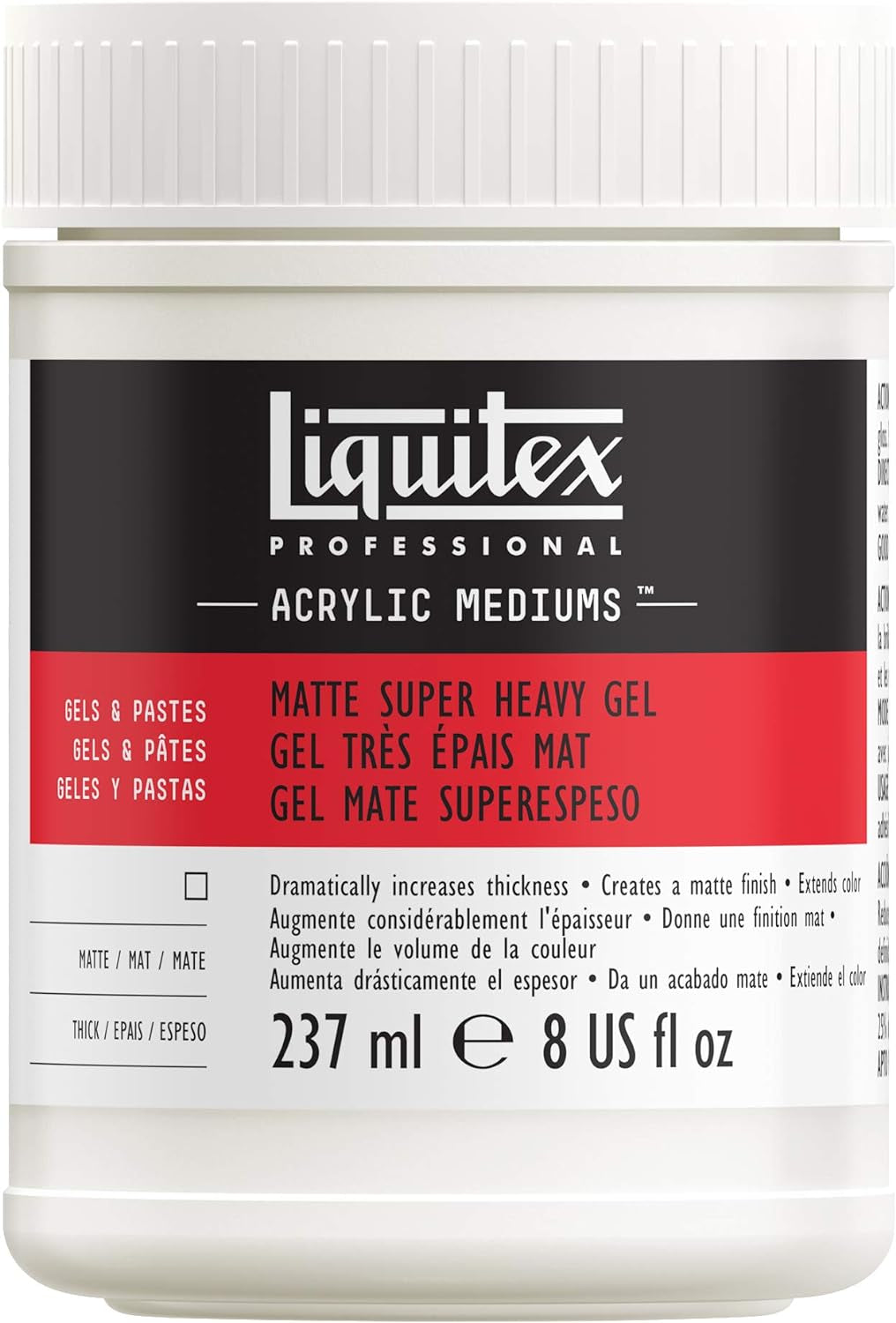 Professional Matte Super Heavy Gel Medium, 237Ml (8-Oz)