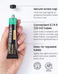 Acrylic Paint Set of 24 Tubes (0.74 Oz, 22 Ml) Non Toxic Acrylic Artist Paints, Heavy Body Acrylic Paint Art Supplies for Canvas Painting