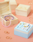 6 Pack Unfinished Wooden Boxes with Hinged Lids, Pinewood Magnetic Wood Box for Crafts, Jewelry Storage (3.5 X 3.5 X 2 In)