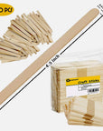 200 Pcs Natural Wooden Food Grade Craft Sticks - Ice Cream Stick - Popsicle - 4.5 Inch Length - Suit Crafting, Stirring, Paddle, Waxing, Small Ice Pop Stick for DIY Kids Popcicle -
