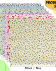 35 Pcs 100% Cotton Fabric Quilting Patchwork Fabric Fat Quarter for Sewing Quilting Squares Fabric Bundles Floral Printed Sewing Supplies for Quilting Patchwork (20 X 20 Inch)