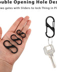12Pcs Zipper Clips anti Theft Zipper Lock Clips Small Dual Locking Zipper Pull S Shaped Quick Disconnect Carabiner Clip Keeps Zippers Closed