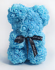 Valentine's Day Gift Rose Bear Eternal Flower Rose Teddy Bear PE Foam Bear 25cm Valentines Day