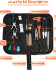 Jewelry Wire Wrapping Jewelry Making Supplies Kit, Ring Sizer Measuring Tools Kit with Tools, Ring Craft Wires, Jewelry Findings for Rings Repair