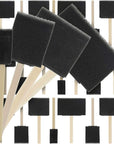 Variety Pack Foam Sponge Wood Handle Paint Brush Set (Value Pack of 20 Brushes) - Lightweight, Durable and Great for Acrylics, Stains, Varnishes, Crafts, Art