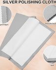 4Pcs Silver Polishing Cloth, Silver Jewelry Cleaner Cloth, Double-Sided Jewelry Polishing Cloths Silver Polishing for Sterling Silver Gold Platinum Jewelry, Silver Cleaning Cloth Keeps Shining