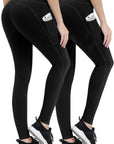 Anti-Nail Leggings for Women, Non-See-Through Yoga Pants with Phone Pockets, Tummy Control Full-Length/Capri Tights