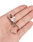 5 Set Key Chain Key Rings Metal Swivel Clasps Snap-On Keychain Ring Hook Spring Clip Snap Hook Lobster Clasp for Keys, Lanyards Jewelry Findings, round Edged