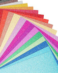 40 Sheets 20 Colors Glitter Cardstock, Cricut Paper Cardstock, No-Shed Sparkly Glitter, A5 Glitter Paper for Arts and Crafts - Card Making, Scrapbooking, DIY Projects