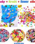 130 Pack Slime Making Kits Supplies,Gold Leaf,Foam Balls,Glitter Shake Jars,Fishbowl Beads,Fruit Slices,Fake Sprinkles,Glitter Sequins Accessories, Sugar Papers (Slime Kits)