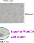 17"X13.5" Wool Pressing Mat 100% New Zealand Felted Wool Ironing Mat Pad Sewing Machine Muffling Mat for Quilting Wooly Felted Iron Board for Retains Heat Great for Quilting & Sewing Projects