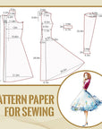 Dotted Pattern Paper for Sewing, 45 Inch X 10 Yards Tracing Paper for Pattern Drafting, Spaced Every Inch Alphanumeric Marking Paper for Dressmaking