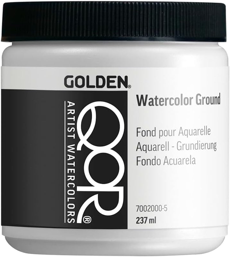 Qor Watercolor Ground, 8 Oz. Jar, Professional Mediums & Grounds