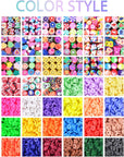 Clay Beads Bracelet Making Kit 10000 PCS 56 Colors Flat round Polymer Heishi Beads Kit with Letter Beads for Jewelry Bracelets Necklace Making