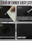 Black Leather Repair Kit for Car Interior, Leather Seat Repair Kit for Cars, Vinyl Repair Kit Repairs Tears & Burn Holes from Furniture, Jacket, Chair, Sofa and Purse, with Color Matching Guide