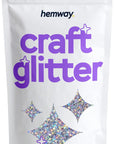 Craft Glitter 100G / 3.5Oz Glitter Flakes for Arts Crafts Tumblers Resin Epoxy Scrapbook Glass Schools Paper Halloween Decorations - Shaped (1/8" 0.125" 3Mm) - Silver Holographic Stars