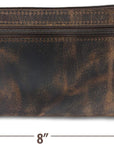 Leather Pencil Case Pouch 8" X 4" Handcrafted Leather Pen Case with Zipper - Elegant & Practical Brown Leather Pencil Pouch with Side Pouches - Pencil Pouch Leather
