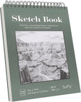 9"X12" Drawing Paper,100 Sheets, Top Spiral Sketch Pad, 68Lb/100Gsm, White.