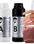 Super Soft Silicone 00-30 Liquid Additional Super Soft Silicone Rubber Clear Translucent Extremely Flesh Like, Ideal for Making Professional Silicone Masks/Reborn Baby Dolls Etc.