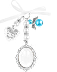 Wedding Bouquet Photo Charm Bridal Bouquet Photo Charms for Wedding Memory Bow Pearl Charm Heart Styled Pendent