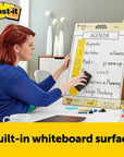 Super Sticky Portable Tabletop Easel Pad W/Dry Erase Panel, Great for Virtual Teachers and Students, 20X23 Inches, 20 Sheets/Pad, 2 Pads, Built-In Stand (563DE VAD 2PK) , White
