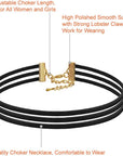 50Pcs Black Choker Necklaces Set for Ladies and Women
