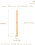 Candle Wick Holders for Candle Making Wooden Wick Holder Candle Wick Centering Device Wick Bar for Making Candle (150 Pcs)