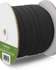1/2" Braided, Black, 45 Yd Elastic, 1/2-Inch by 45-Yard