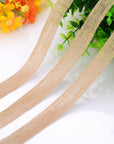 2 Rolls Natural Burlap Fabric Ribbon Wedding Events DIY Craft Ribbon Brown Rustic Ribbon for Floral Garland Scrapbook Wrapping Home Decor, 10 Meters Each Roll