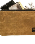 Waxed Canvas Pencil Case/Pencil Bag/Pencil Pouch, Rugged and Durable, Water Resistant, 8.5" X 4" (Set of 4)