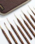 Artify Extreme Detail Paint Brushes, Miniature Paint Brushes for Models, 10Pcs Small Paint Brushes with a Handbag, Miniature Brushes for Fine Detailing - Acrylic, Watercolor,Oil,Models