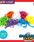 Craft Loops Refill, Includes 210 Weaving Loom Loops in 7 Vibrant Colors, Potholder Loops, Loom Refill Loops, DIY Craft Loop Refill Kit, Craft Kits for Kids